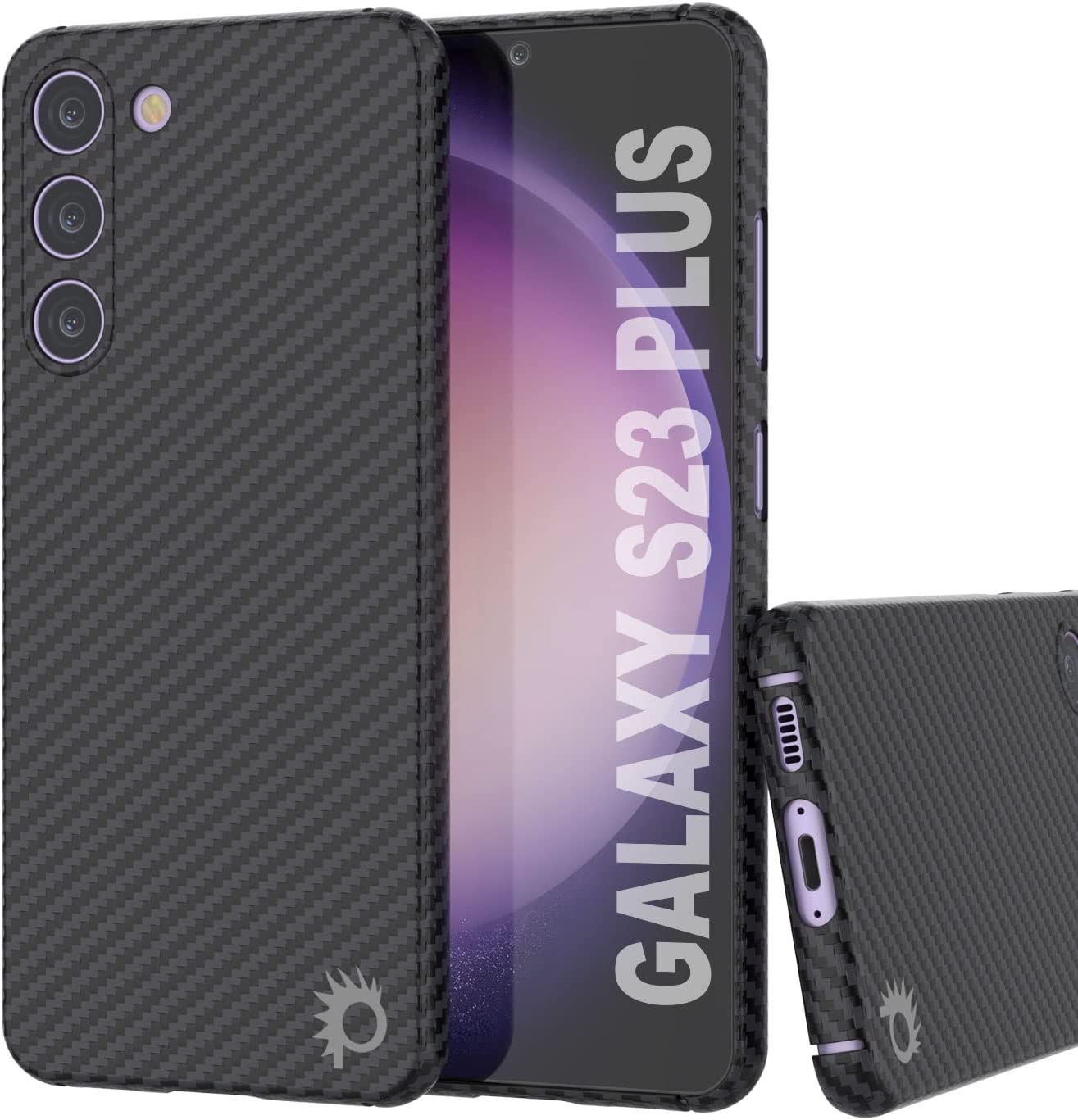 Capa de fibra de carbono Punkcase S23+ Plus [Série AramidShield] Ultra Fina e Leve em Kevlar