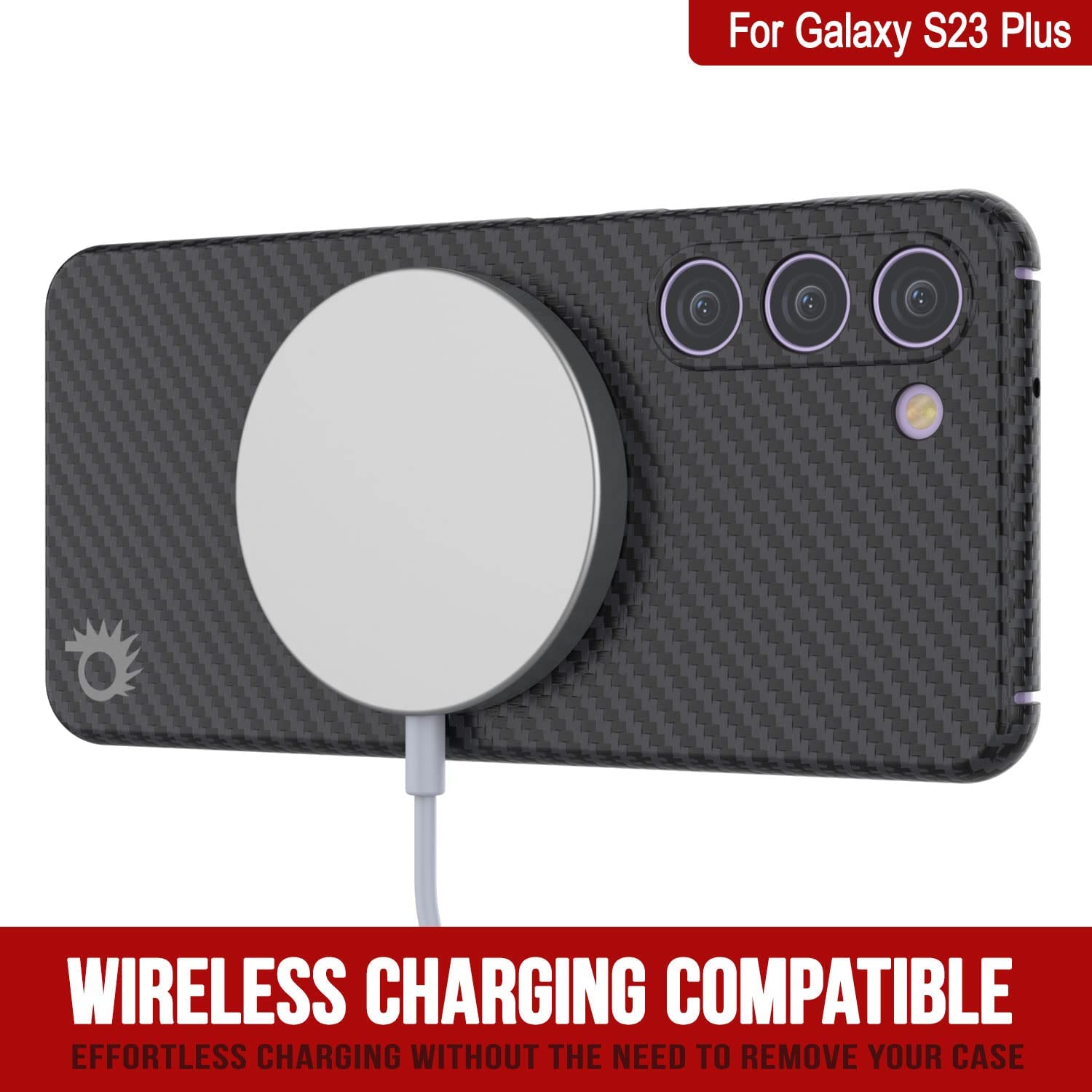 Capa de fibra de carbono Punkcase S23+ Plus [Série AramidShield] Ultra Fina e Leve em Kevlar