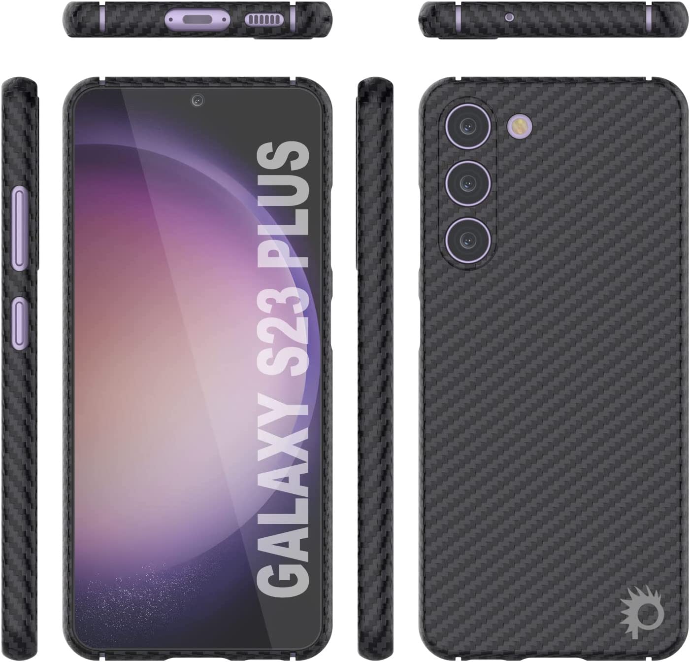 Capa de fibra de carbono Punkcase S23+ Plus [Série AramidShield] Ultra Fina e Leve em Kevlar