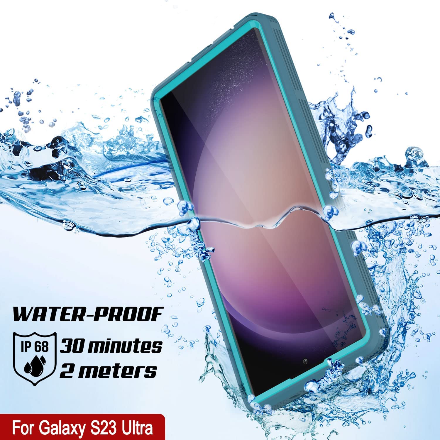 Capa à prova d'água para Galaxy S23 Ultra [Série Alpine 2.0] [Ajuste Slim] [Certificação IP68] [Shockproof] [Azul]