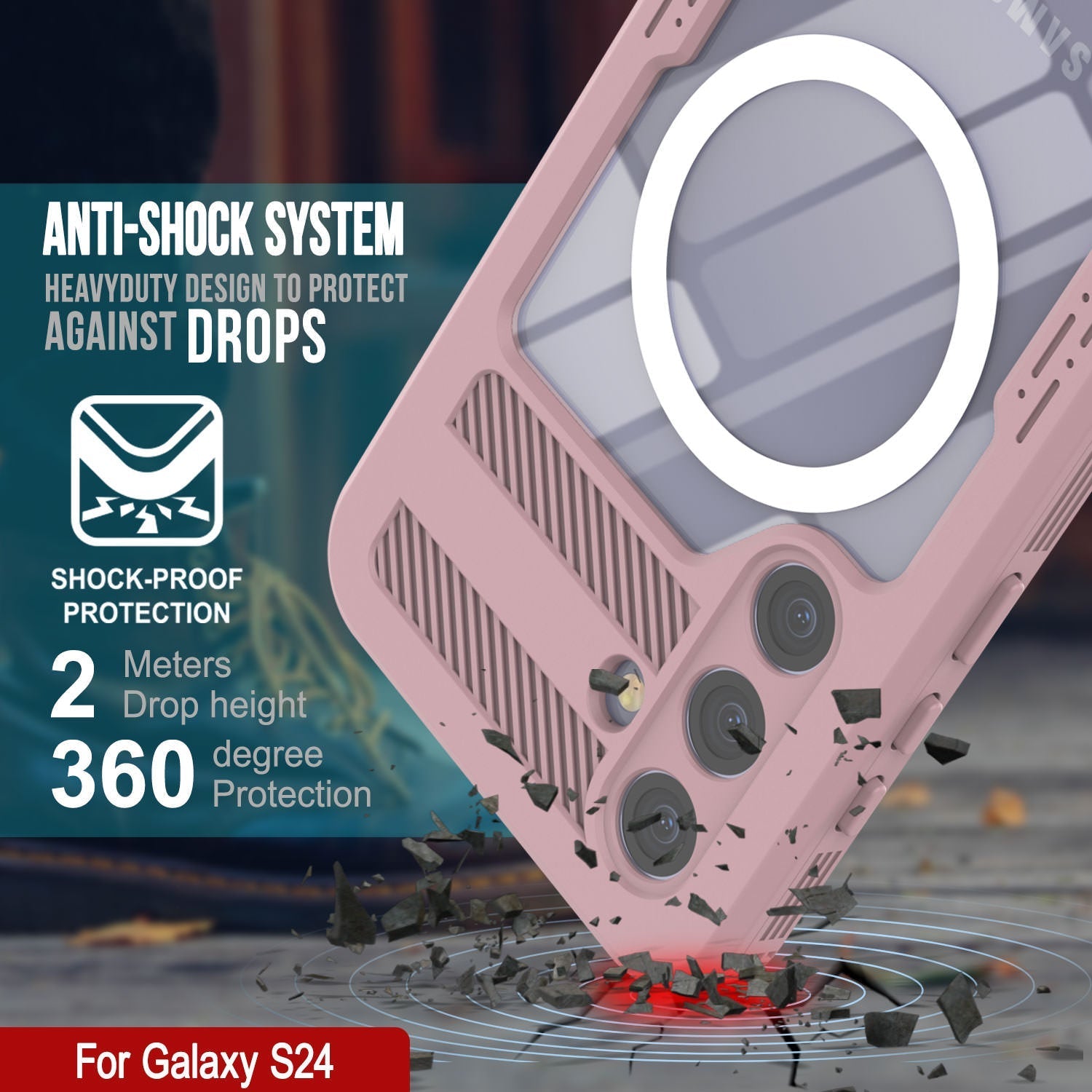 Galaxy S24 Waterproof Case [Alpine 2.0 Series] [Slim Fit] [IP68 Certified] [Shockproof] [Pink]