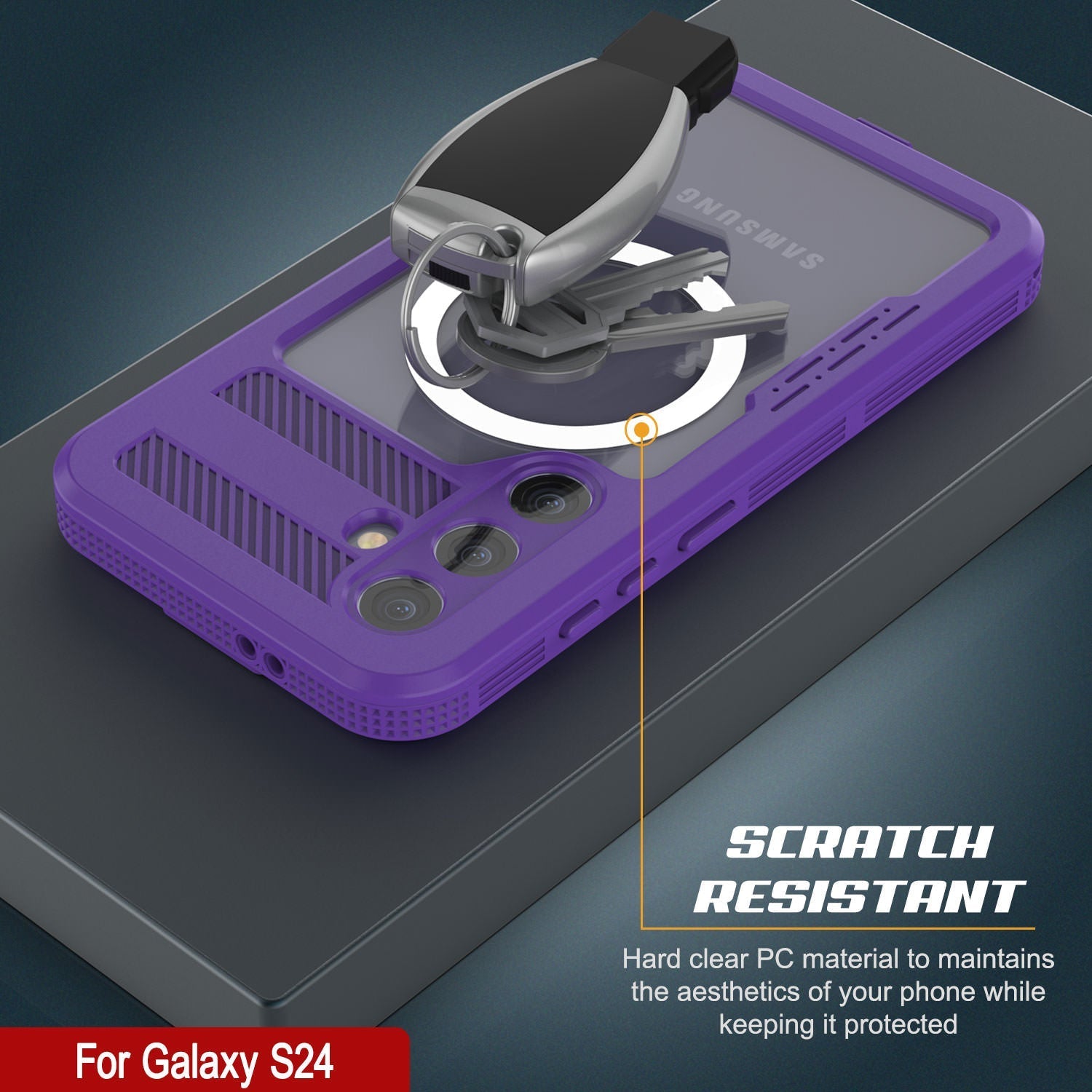 Galaxy S24 Ultra Waterproof Case [Alpine 2.0 Series] [Slim Fit] [IP68 Certified] [Shockproof] [Purple]