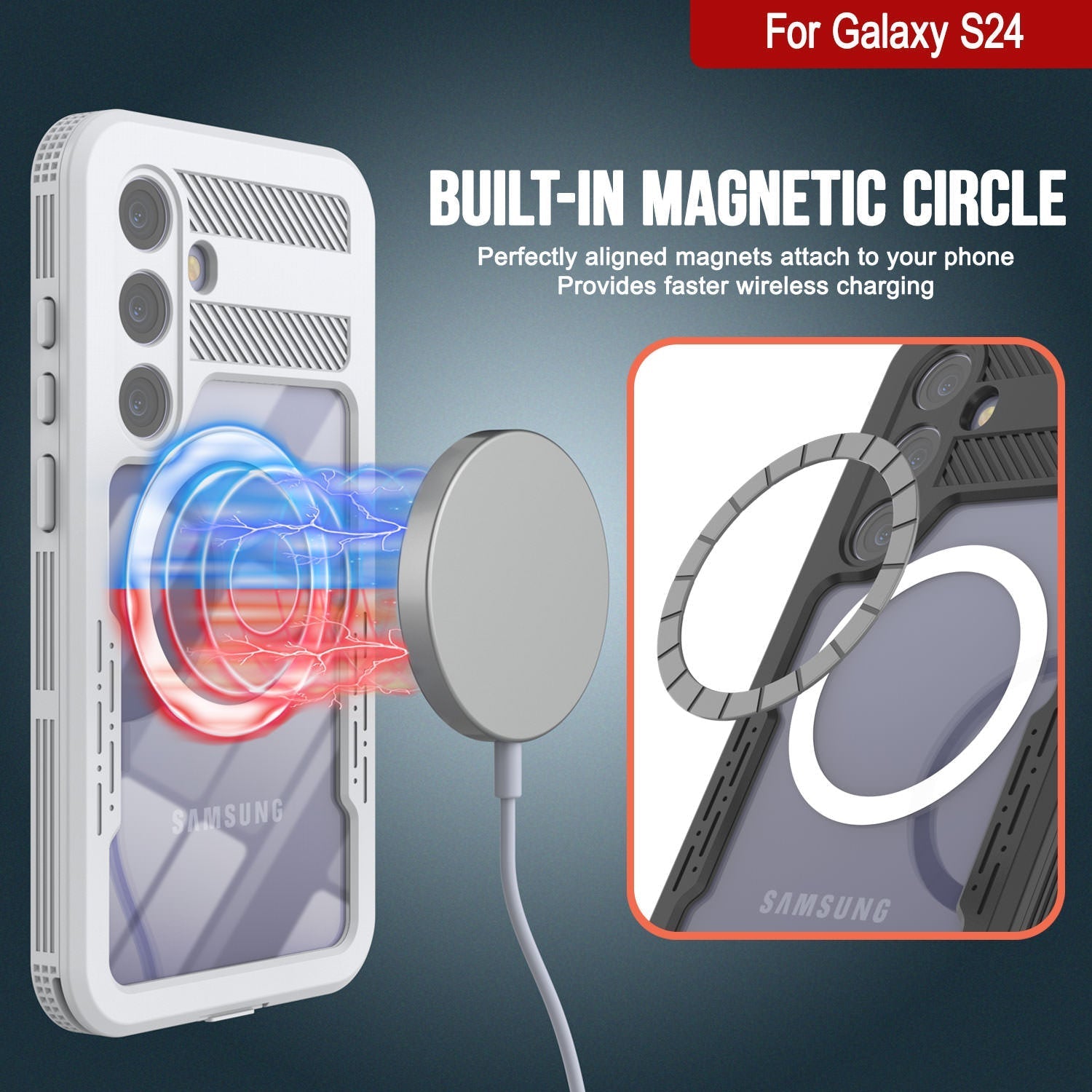 Galaxy S24 Ultra Waterproof Case [Alpine 2.0 Series] [Slim Fit] [IP68 Certified] [Shockproof] [White]