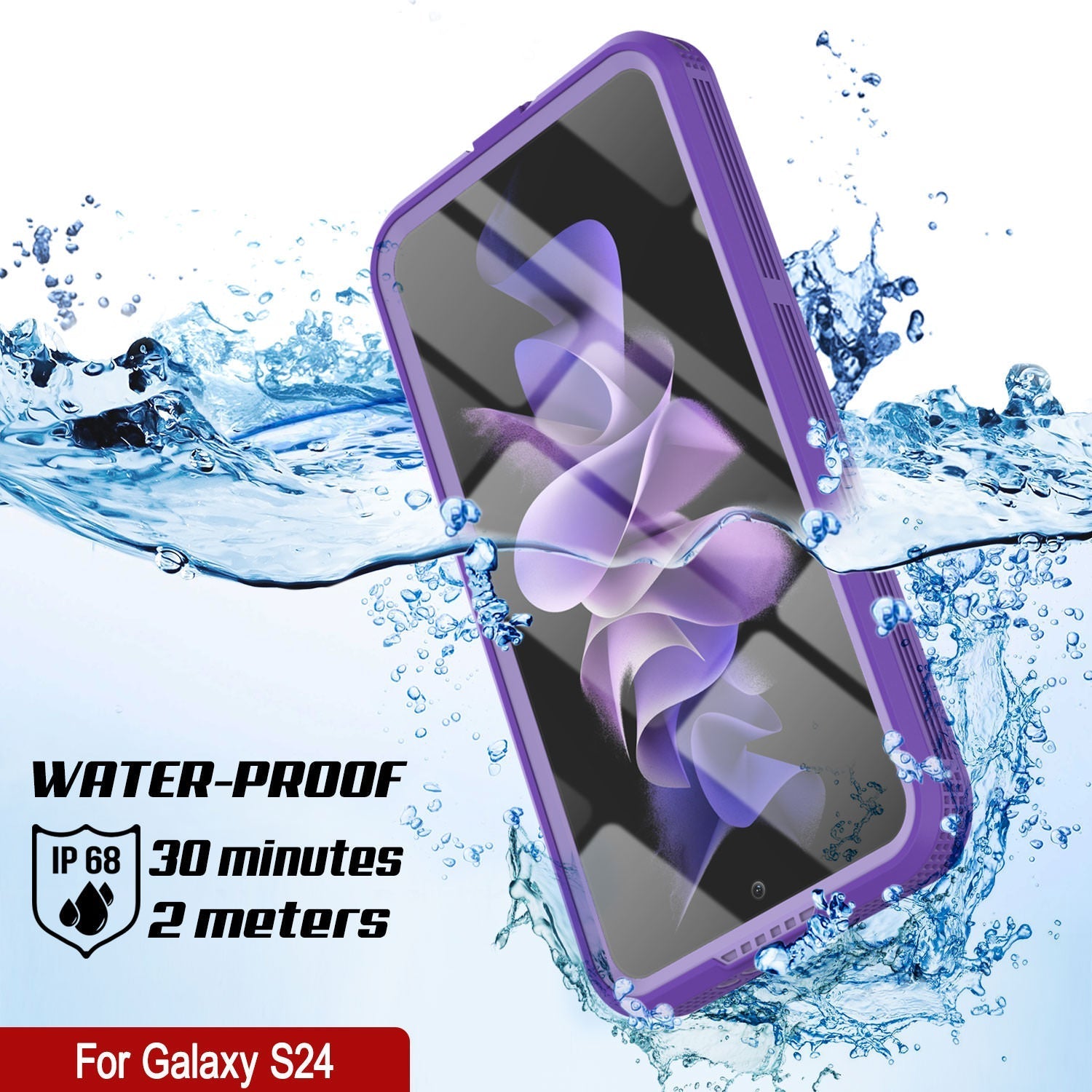 Galaxy S24 Ultra Waterproof Case [Alpine 2.0 Series] [Slim Fit] [IP68 Certified] [Shockproof] [Purple]