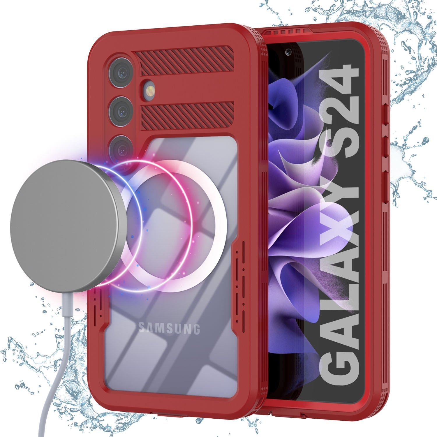 Galaxy S24 Ultra Waterproof Case [Alpine 2.0 Series] [Slim Fit] [IP68 Certified] [Shockproof] [Red]