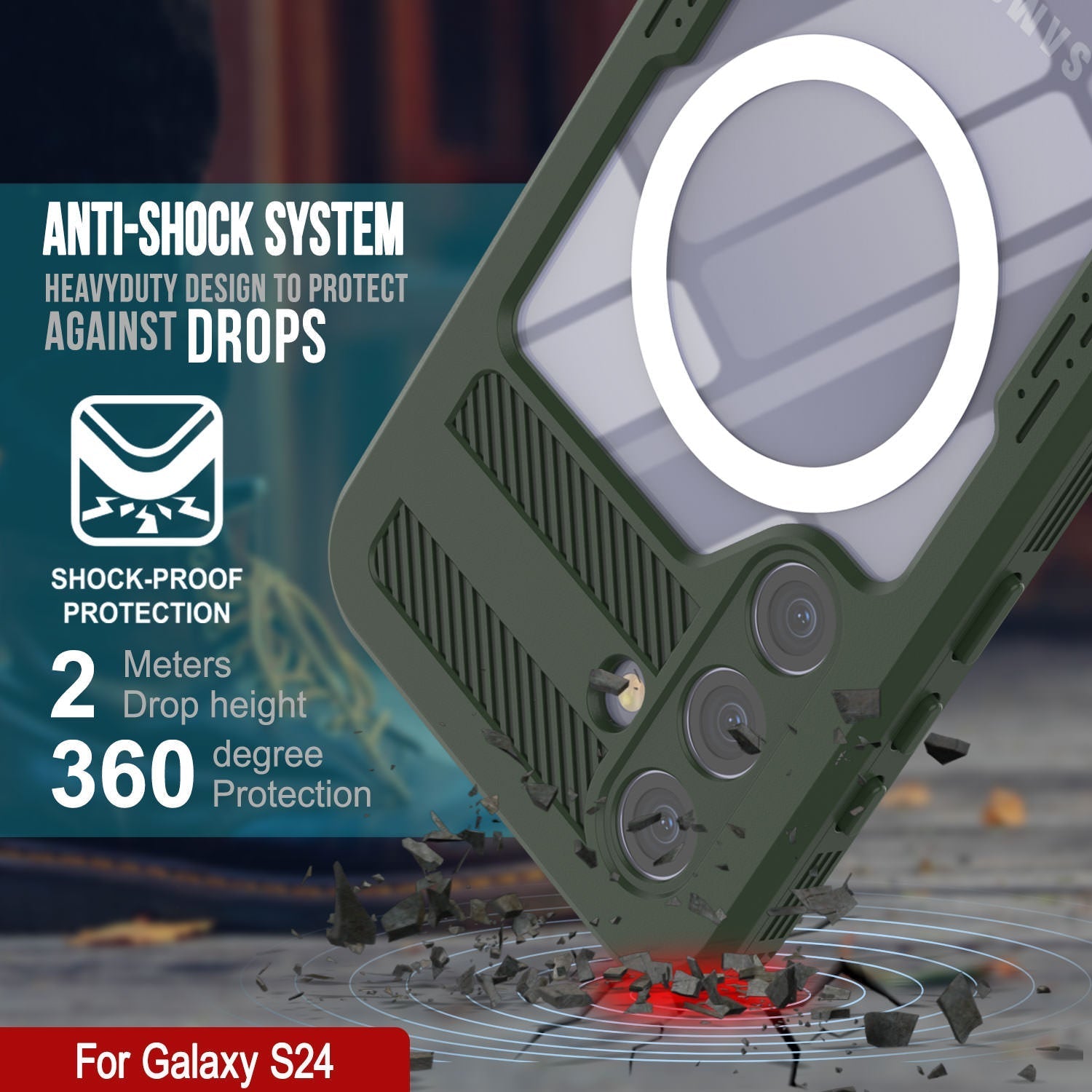 Galaxy S24 Ultra Waterproof Case [Alpine 2.0 Series] [Slim Fit] [IP68 Certified] [Shockproof] [Light Green]