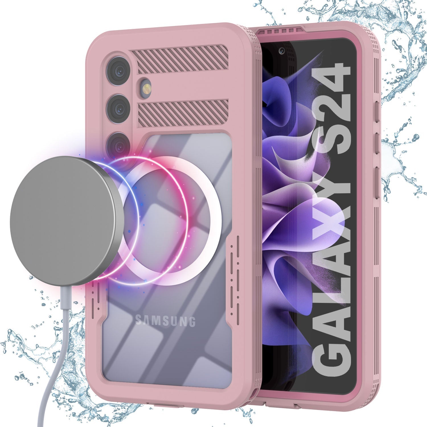 Galaxy S24 Waterproof Case [Alpine 2.0 Series] [Slim Fit] [IP68 Certified] [Shockproof] [Pink]