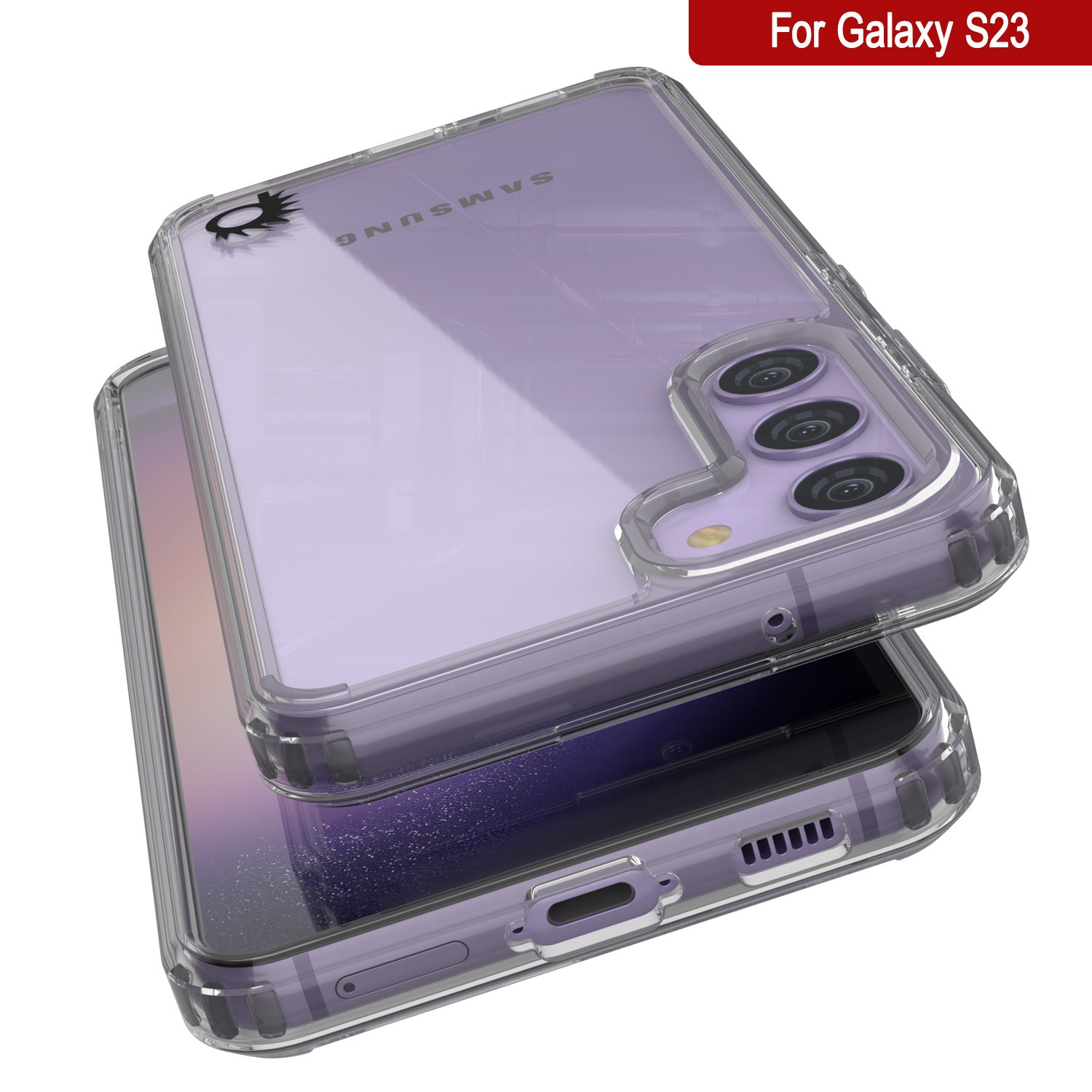 Capa Punkcase para Galaxy S23 [Série Lucid 2.0] [Ajuste Slim] [Costas Transparentes] c/ Protetor de Tela PunkShield