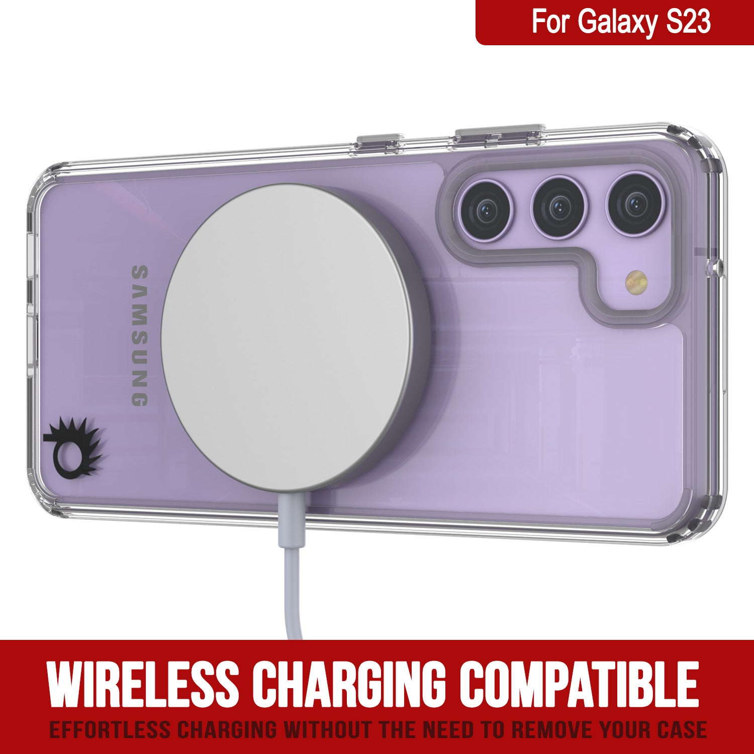 Capa Punkcase para Galaxy S23 [Série Lucid 2.0] [Ajuste Slim] [Costas Transparentes] c/ Protetor de Tela PunkShield
