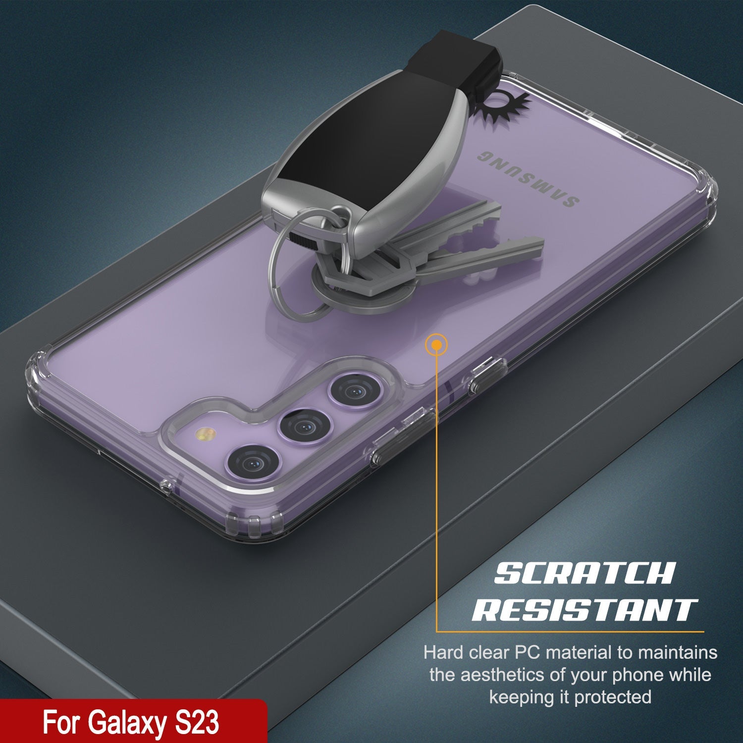 Capa Punkcase para Galaxy S23 [Série Lucid 2.0] [Ajuste Slim] [Costas Transparentes] c/ Protetor de Tela PunkShield