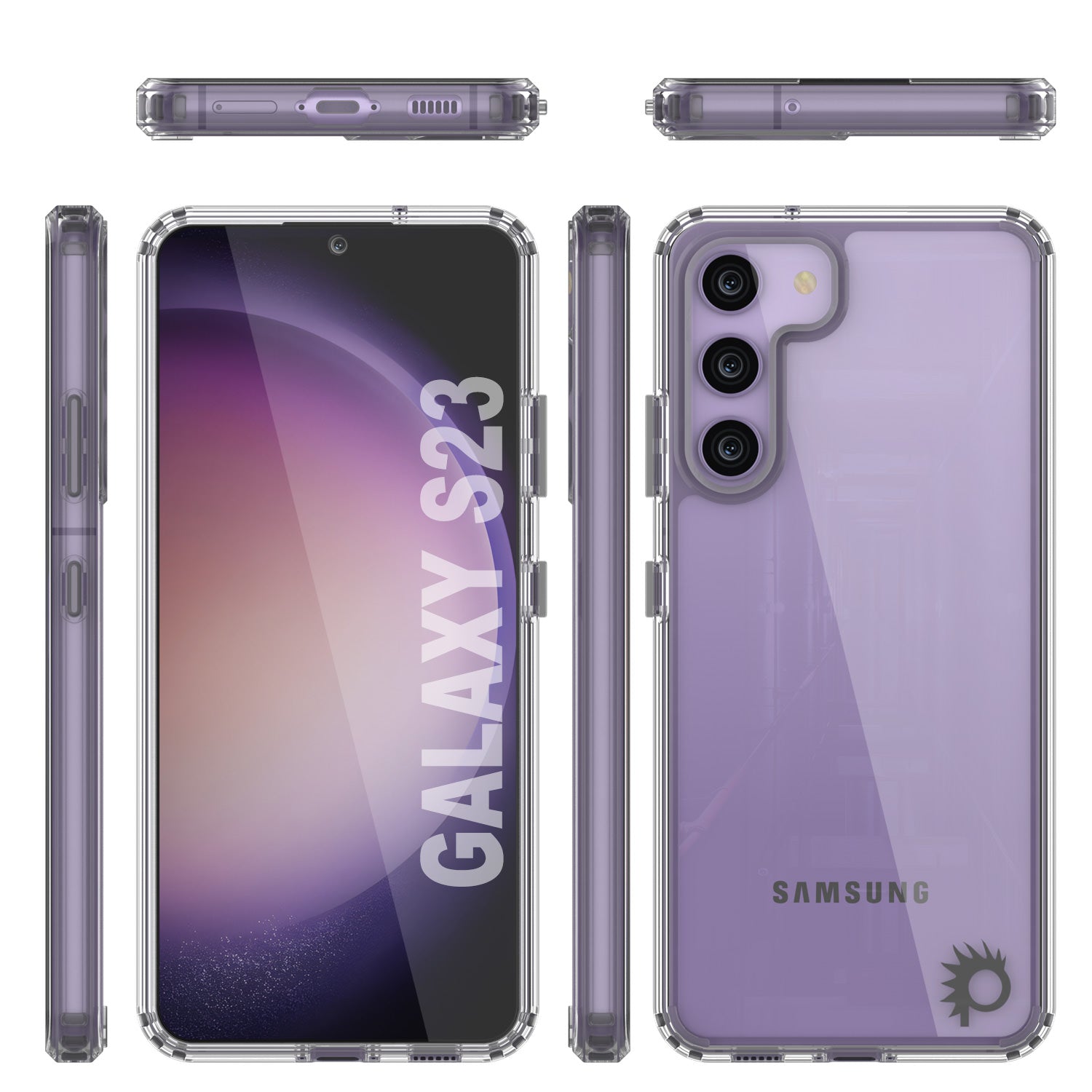 Capa Punkcase para Galaxy S23 [Série Lucid 2.0] [Ajuste Slim] [Costas Transparentes] c/ Protetor de Tela PunkShield