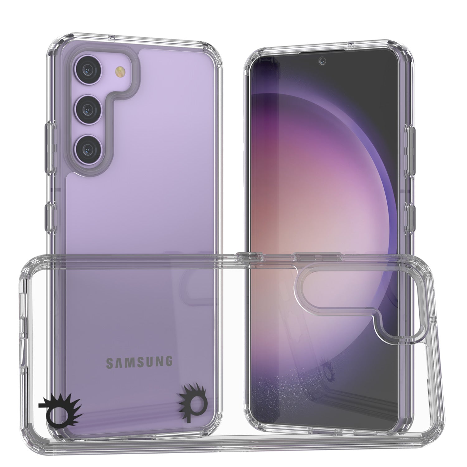 Capa Punkcase para Galaxy S23+ Plus [Série Lucid 2.0] [Ajuste Slim] [Fundo Transparente] com Protetor de Tela PunkShield