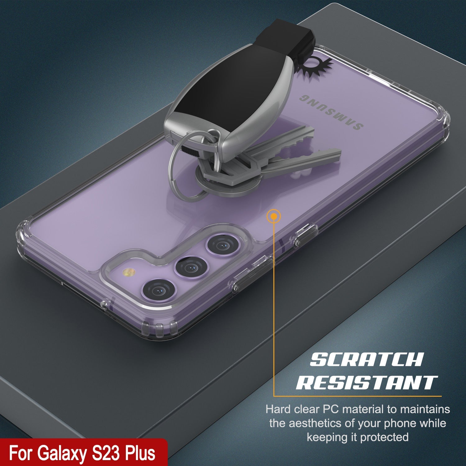 Capa Punkcase para Galaxy S23+ Plus [Série Lucid 2.0] [Ajuste Slim] [Fundo Transparente] com Protetor de Tela PunkShield