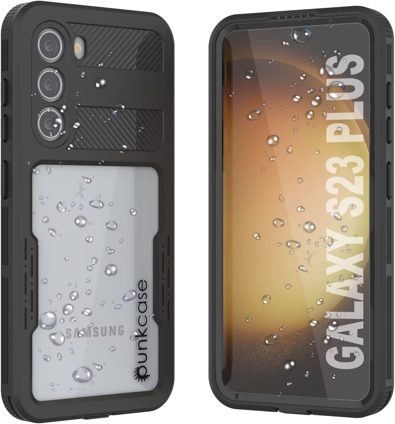 Capa à prova d'água Galaxy S23+ Plus [Série Alpine 2.0] [Ajuste fino] [Certificado IP68] [À prova de choque] [Preto]