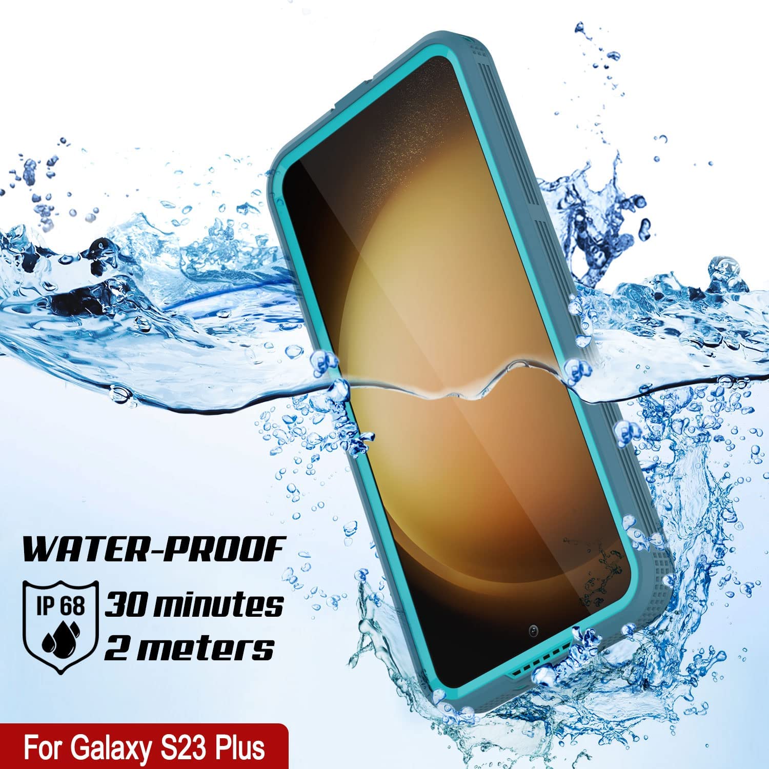 Capa à prova d'água Galaxy S23+ Plus [Série Alpine 2.0] [Ajuste Slim] [Certificado IP68] [Prova de choque] [Azul]