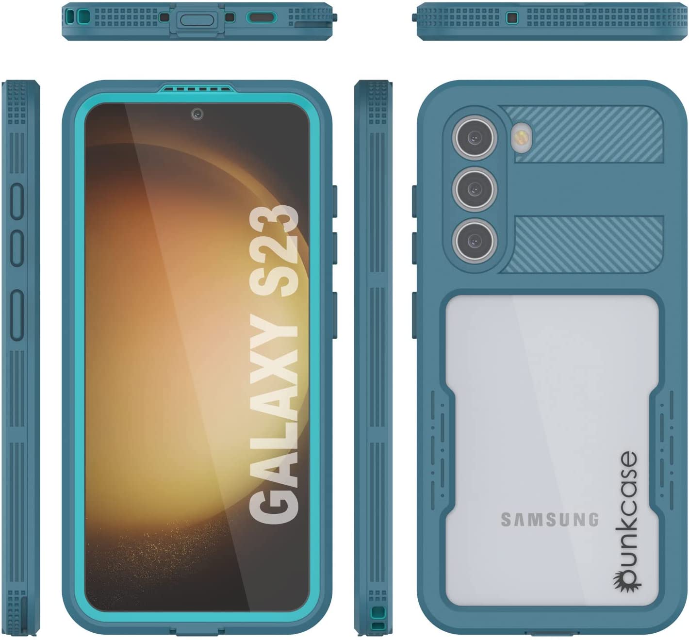 Capa à prova d'água para Galaxy S23 [Série Alpine 2.0] [Ajuste fino] [Certificado IP68] [À prova de choque] [Azul]