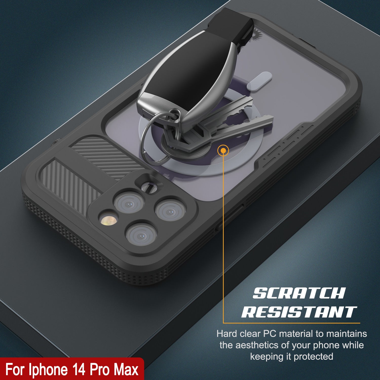 Capa à prova d'água para iPhone 14 Pro Max [Série Alpine 2.0] [Ajuste Slim] [Certificação IP68] [À Prova de Choque] [Preto]