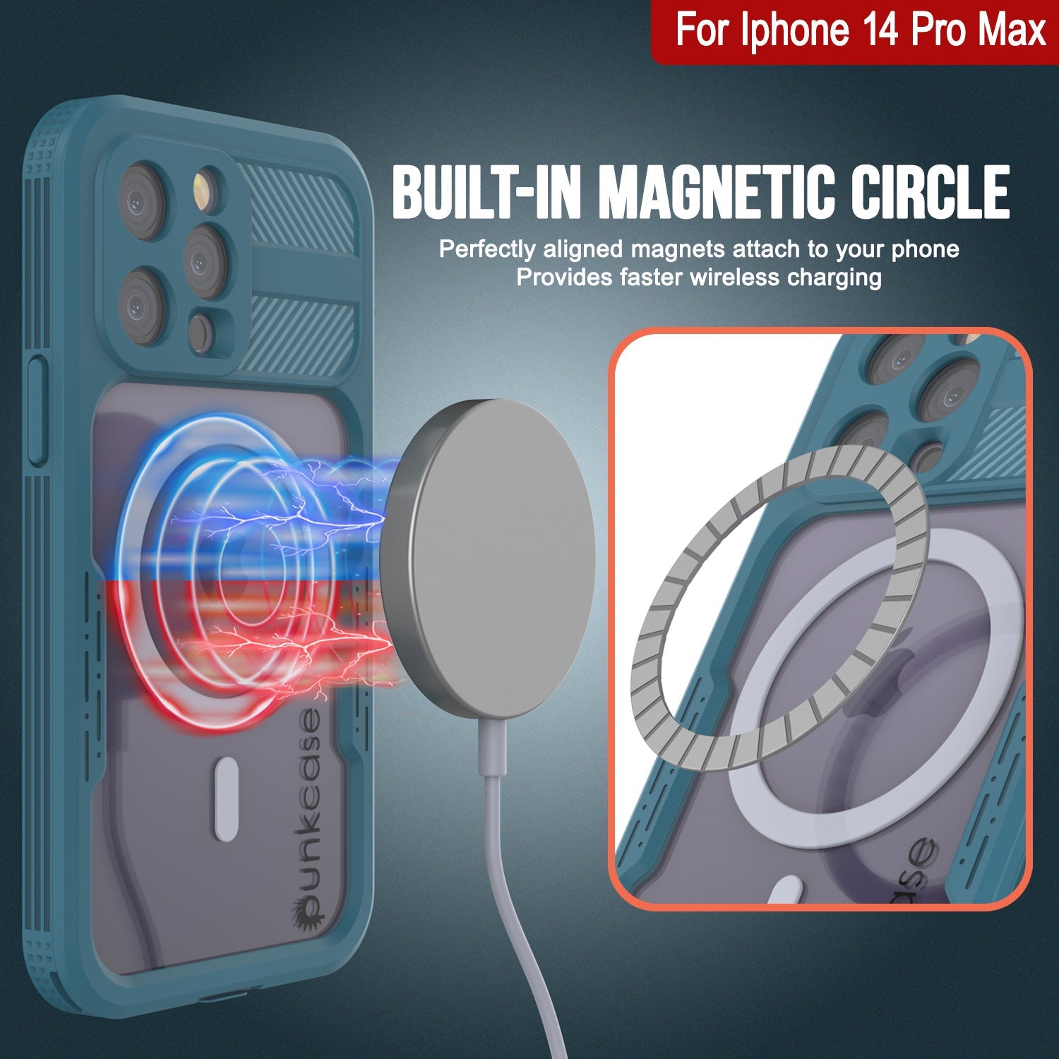 Capa à Prova d'Água para iPhone 14 Pro Max [Série Alpine 2.0] [Ajuste Slim] [Certificado IP68] [Anti-choque] [Azul]