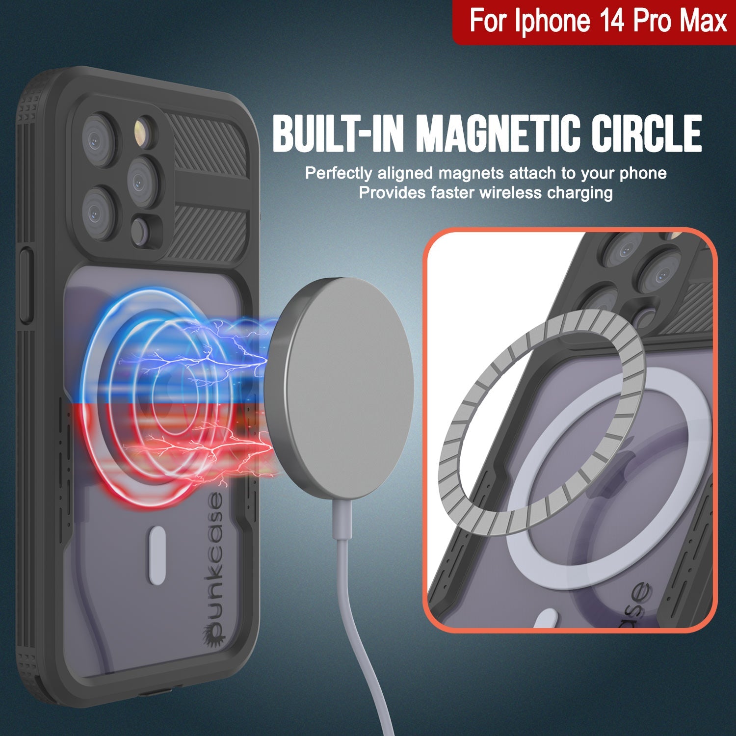 Capa à prova d'água para iPhone 14 Pro Max [Série Alpine 2.0] [Ajuste Slim] [Certificação IP68] [À Prova de Choque] [Preto]