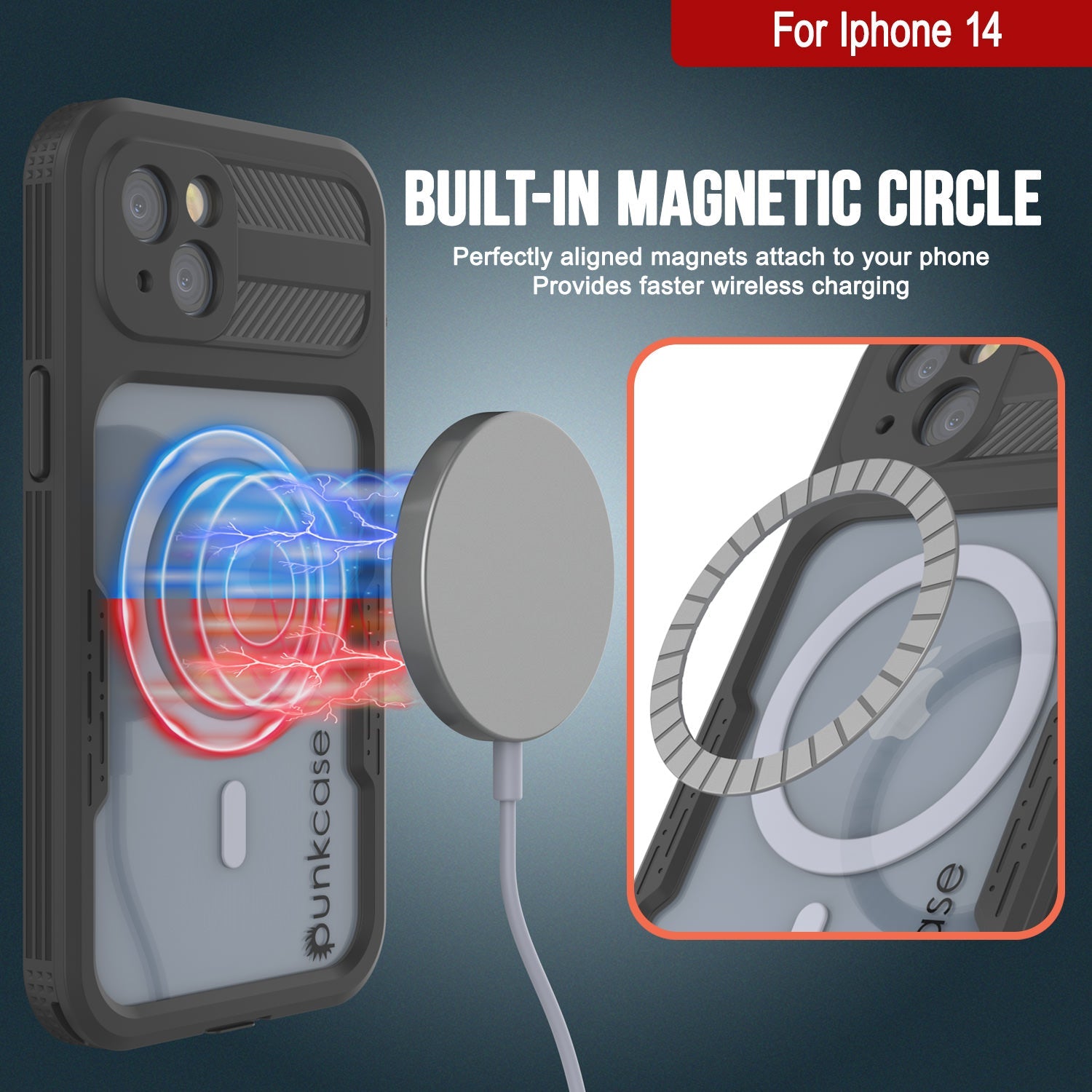 Capa à Prova d'Água para iPhone 14 [Série Alpine 2.0] [Ajuste Slim] [Certificado IP68] [Prova de Choque] [Preto]