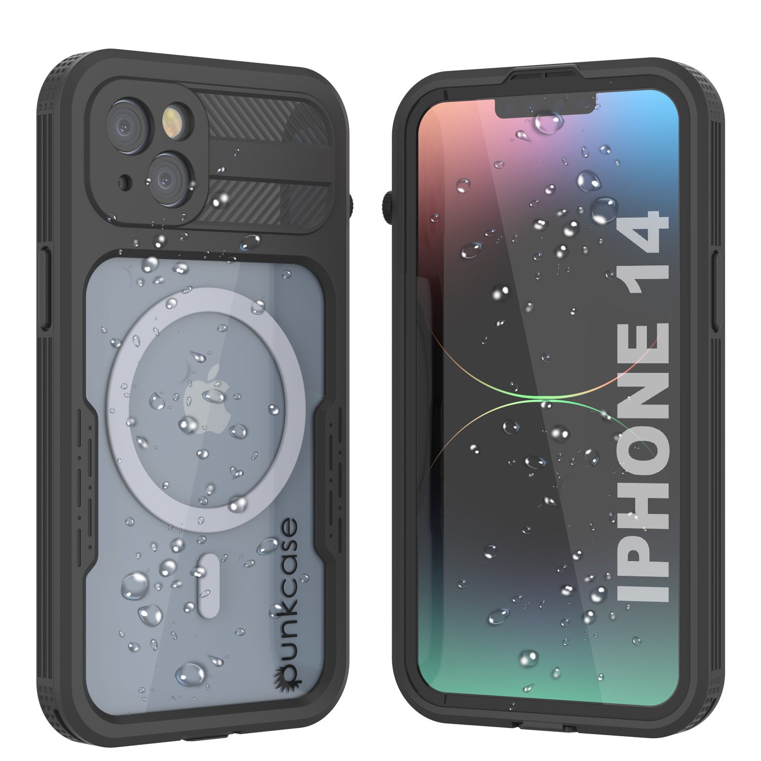 Capa à Prova d'Água para iPhone 14 [Série Alpine 2.0] [Ajuste Slim] [Certificado IP68] [Prova de Choque] [Preto]