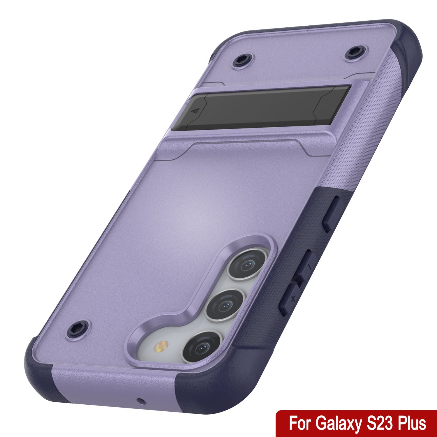 Capa Punkcase Galaxy S23+ Plus [Série Reliance] Capa híbrida protetora de grau militar com suporte embutido [Roxo-Marinho]
