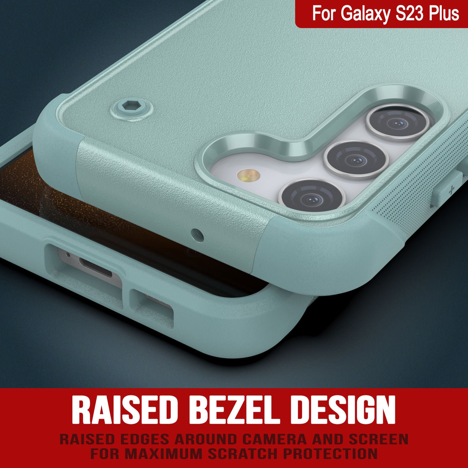 Capa Punkcase Galaxy S23+ Plus [Série Reliance] Capa Protetora Híbrida de Grau Militar com Suporte Integrado [Verde]