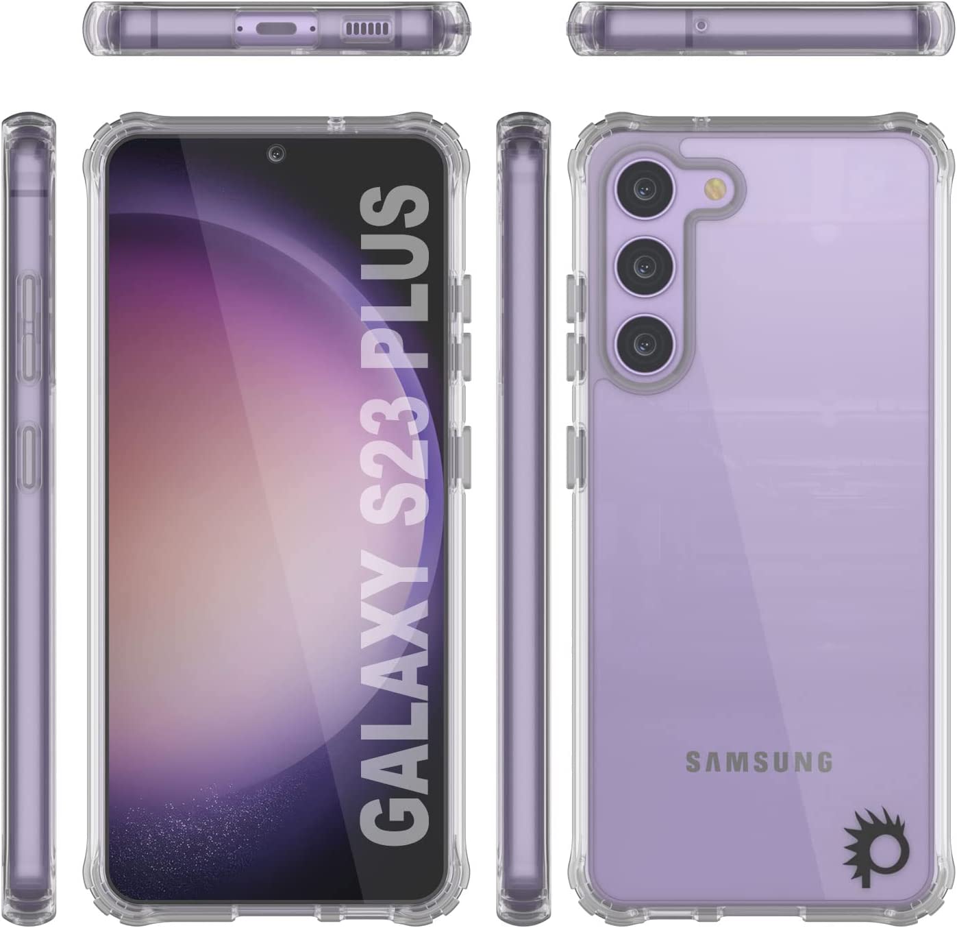 Capa PunkCase Galaxy S23+ Plus [Série de acrílico transparente] para Galaxy S23+ Plus 5G (6.6") (2023) [Transparente]