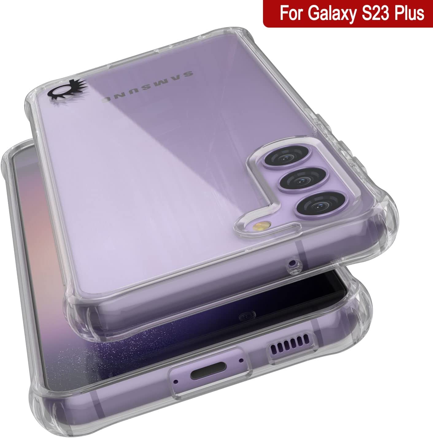 Capa PunkCase Galaxy S23+ Plus [Série de acrílico transparente] para Galaxy S23+ Plus 5G (6.6") (2023) [Transparente]