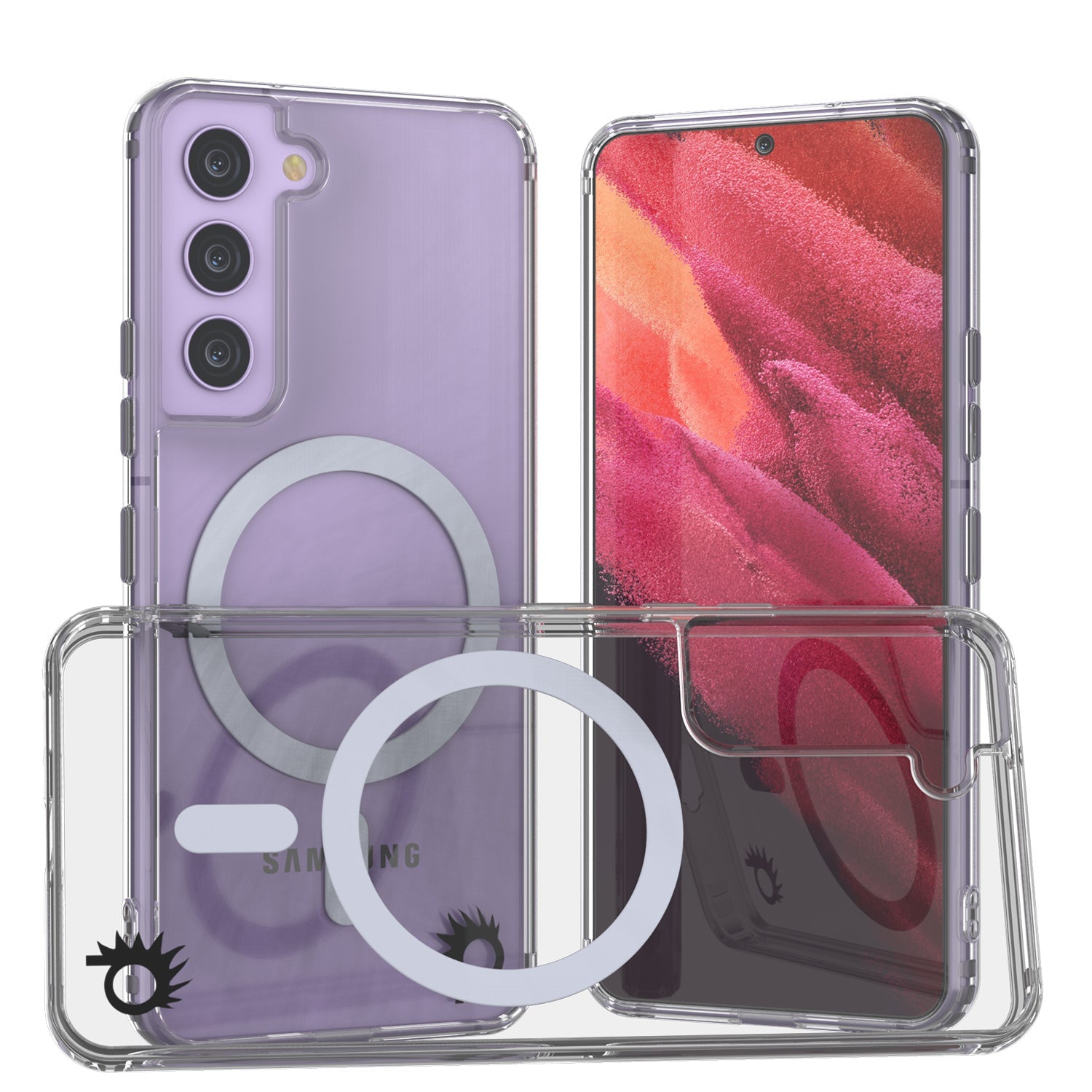 Capa de carregamento sem fio magnética Punkcase Galaxy S23 Plus [Série ClearMag]