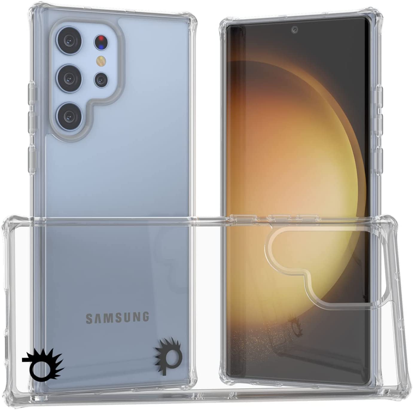 Capa PunkCase Galaxy S23 Ultra [Série Acrílico Transparente] para Galaxy S23 Ultra 5G (6.8") (2023) [Transparente]