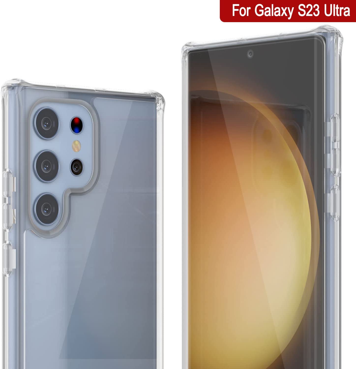 Capa PunkCase Galaxy S23 Ultra [Série Acrílico Transparente] para Galaxy S23 Ultra 5G (6.8") (2023) [Transparente]