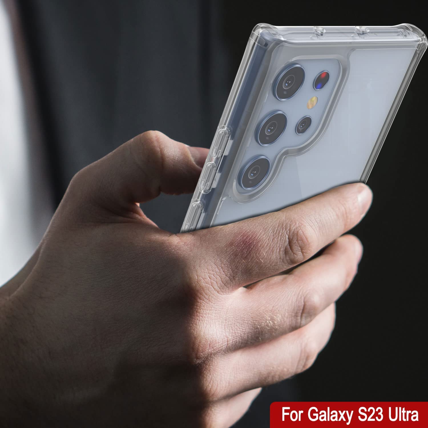 Capa PunkCase Galaxy S23 Ultra [Série Acrílico Transparente] para Galaxy S23 Ultra 5G (6.8") (2023) [Transparente]