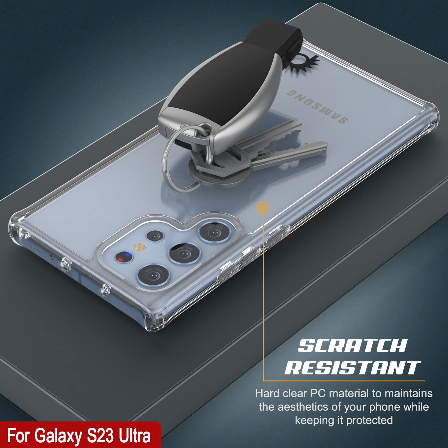 Capa PunkCase Galaxy S23 Ultra [Série Acrílico Transparente] para Galaxy S23 Ultra 5G (6.8") (2023) [Transparente]