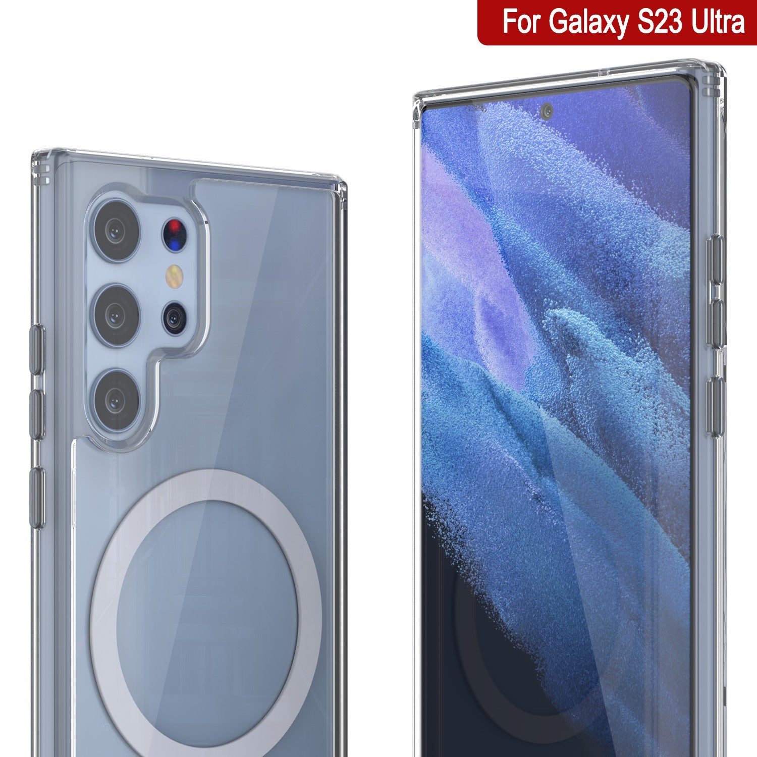 Capa de carregamento sem fios magnética Punkcase Galaxy S23 Ultra [Série ClearMag]