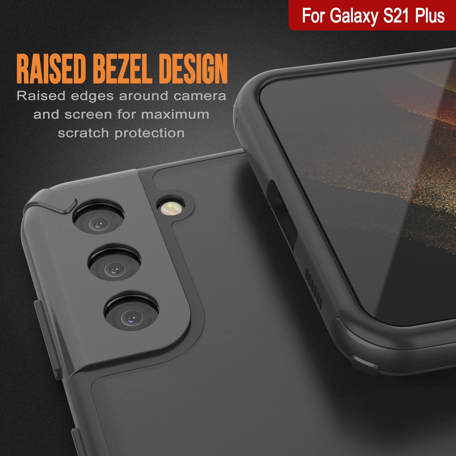 Capa Punkcase para Galaxy S21 Plus [Série Mirage] Capa de Telefone Resistente (Preto)