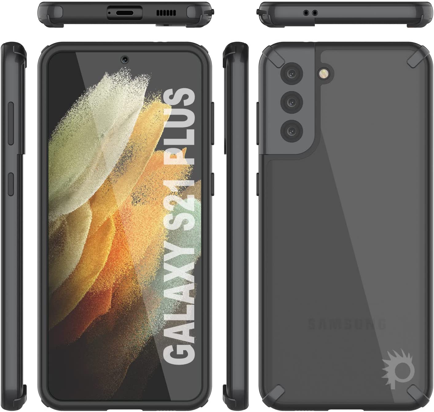 Capa Punkcase para Galaxy S21 Plus [Série Mirage] Capa de Telefone Resistente (Preto)