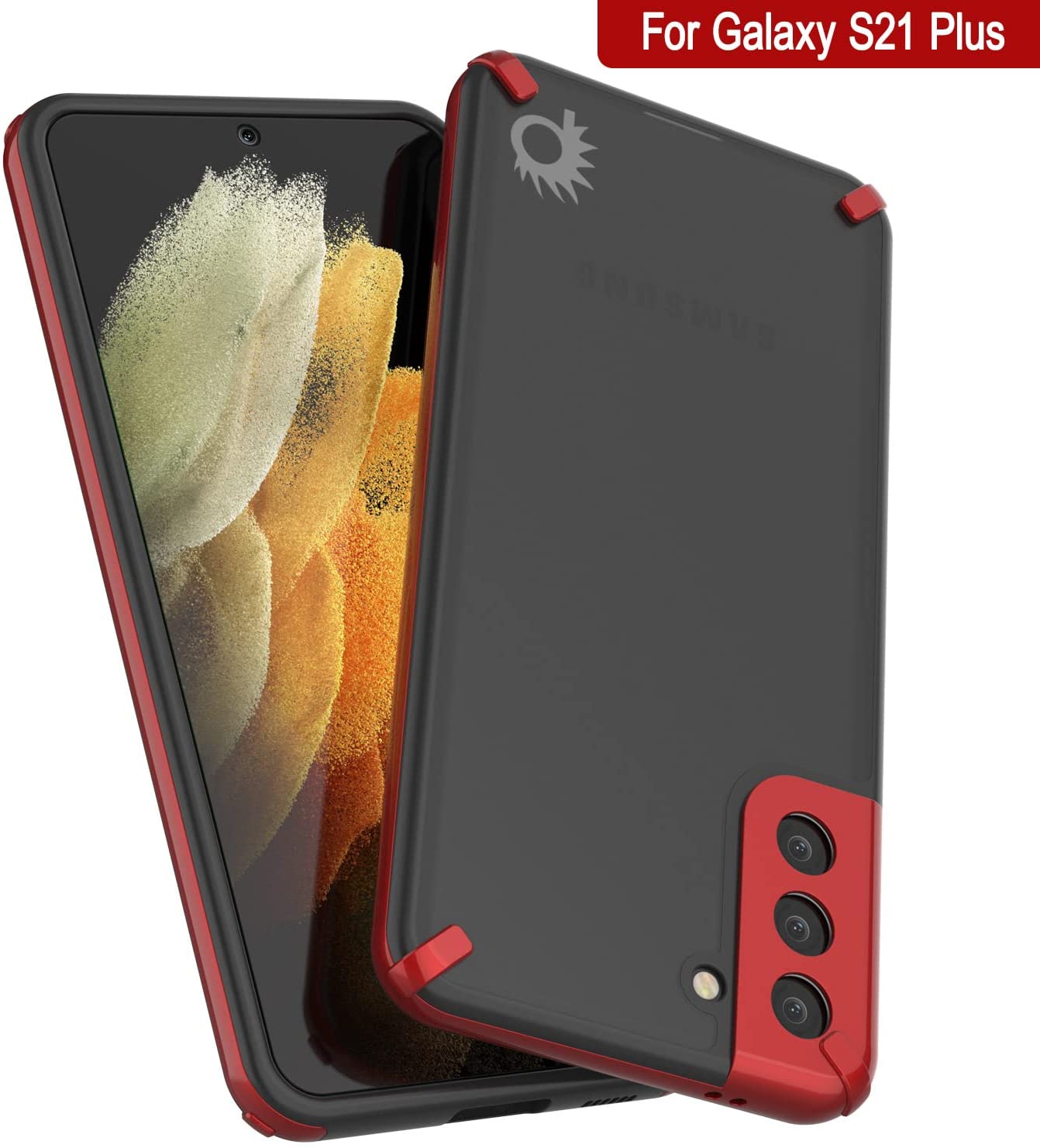 Capa Punkcase Galaxy S21 Plus [Série Mirage] Capa de telefone resistente (vermelha)