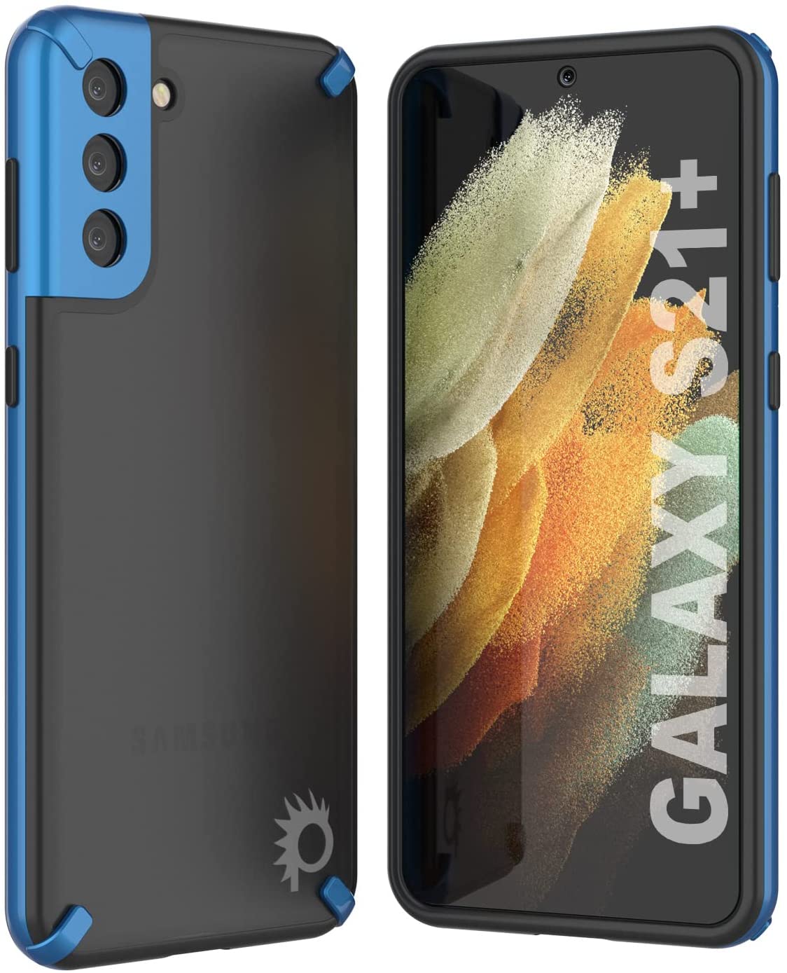 Capa Punkcase para Galaxy S21 Plus [Série Mirage] Capa resistente para telefone (Azul)