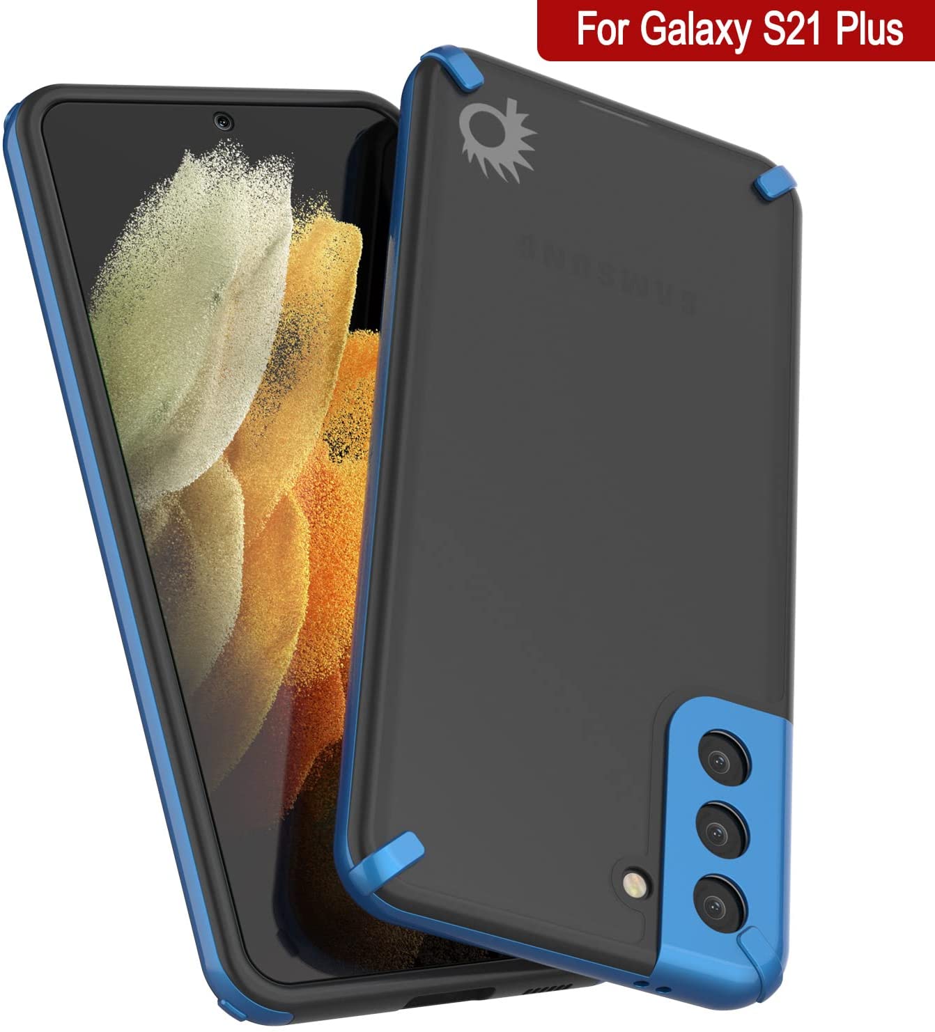 Capa Punkcase para Galaxy S21 Plus [Série Mirage] Capa resistente para telefone (Azul)