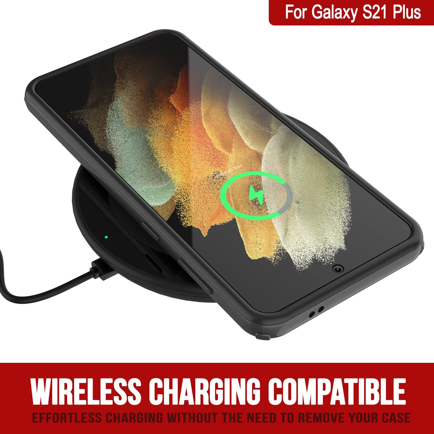 Capa Punkcase para Galaxy S21 Plus [Série Mirage] Capa de Telefone Resistente (Preto)