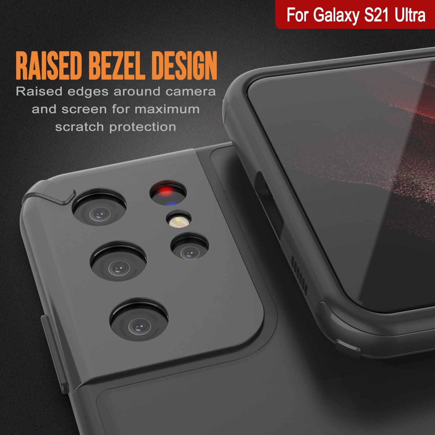 Capa Punkcase Galaxy S21 Ultra [Série Mirage] Capa Protetora Resistente para Celular (Preto)