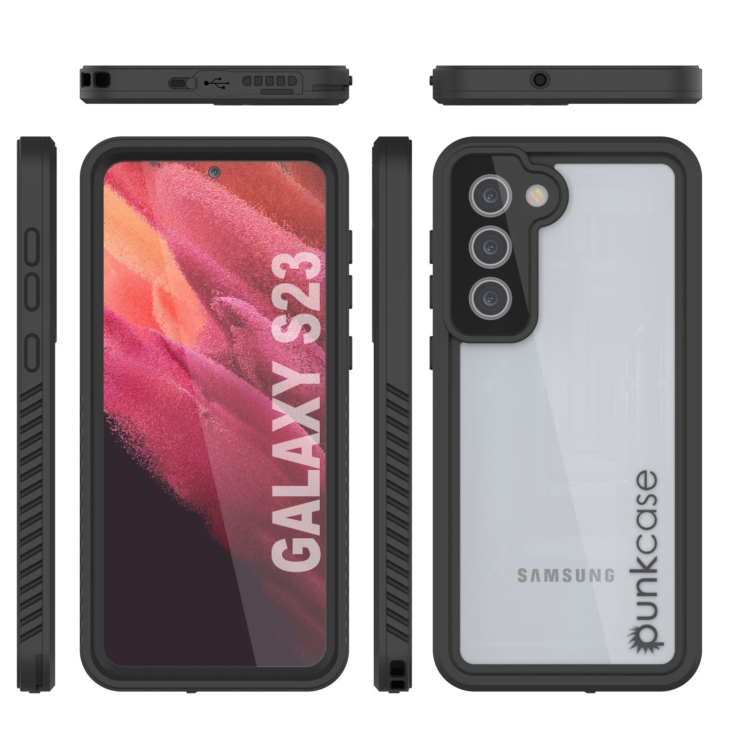 Galaxy S23 FE Water/ Shockproof [Extreme Series] With Screen Protector Case [Black]
