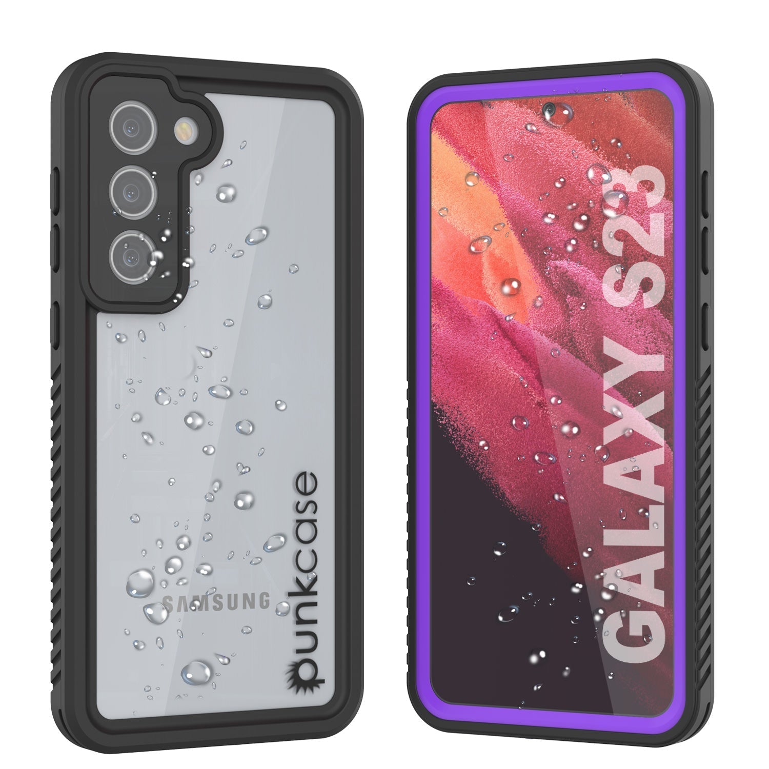 Galaxy S23 FE Water/ Shockproof [Extreme Series] Slim Screen Protector Case [Purple]
