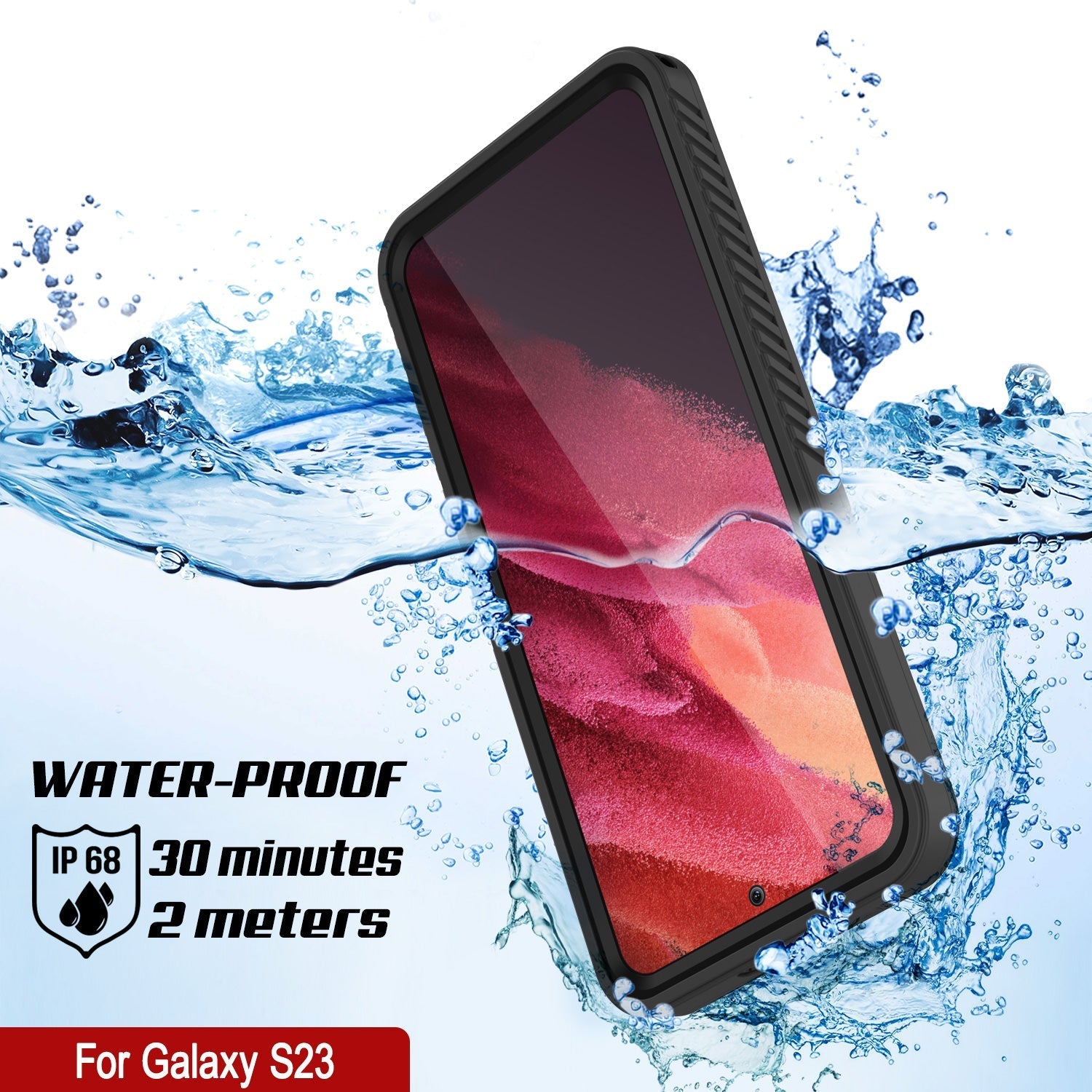 Galaxy S23 FE Water/ Shockproof [Extreme Series] With Screen Protector Case [Black]