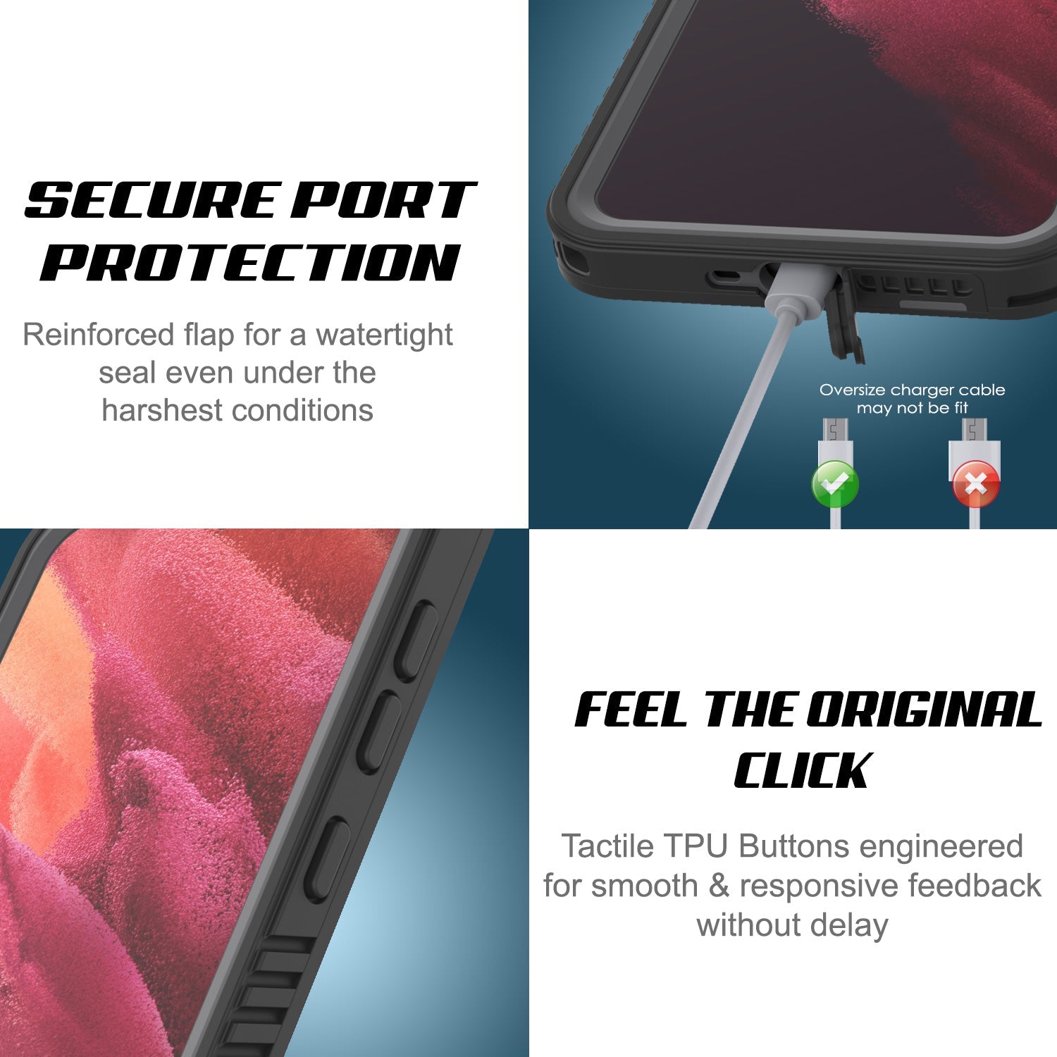 Galaxy S23 FE Water/ Shockproof [Extreme Series] Screen Protector Case [Light Green]