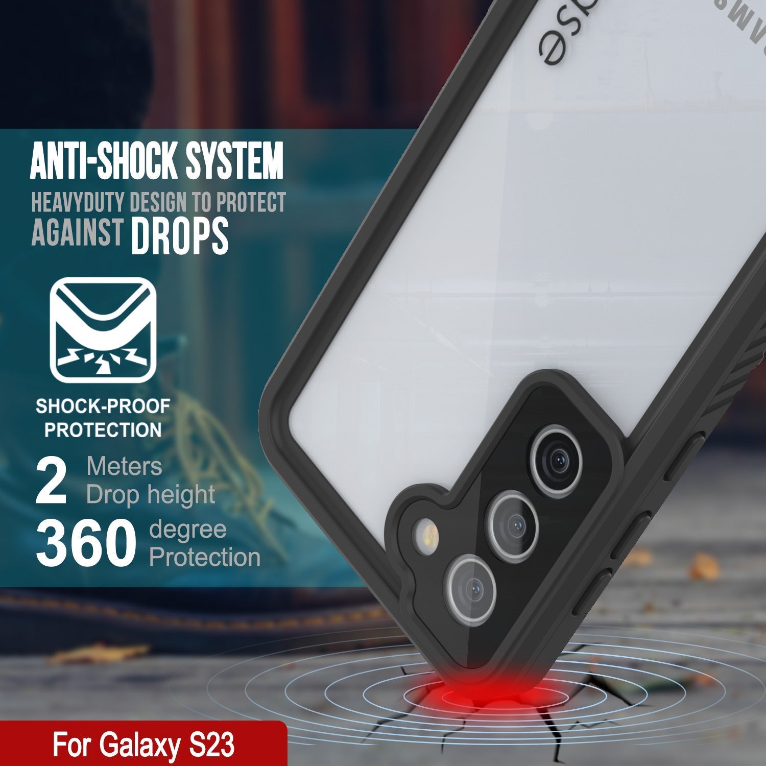 Galaxy S23 FE Water/ Shockproof [Extreme Series] With Screen Protector Case [Yellow]