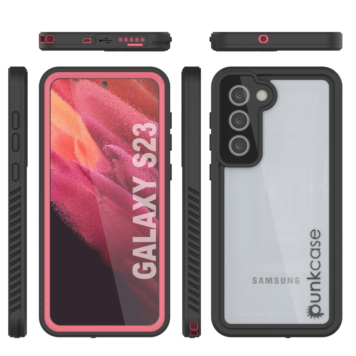 Galaxy S23 FE Water/ Shock/ Snowproof [Extreme Series] Slim Screen Protector Case [Pink]