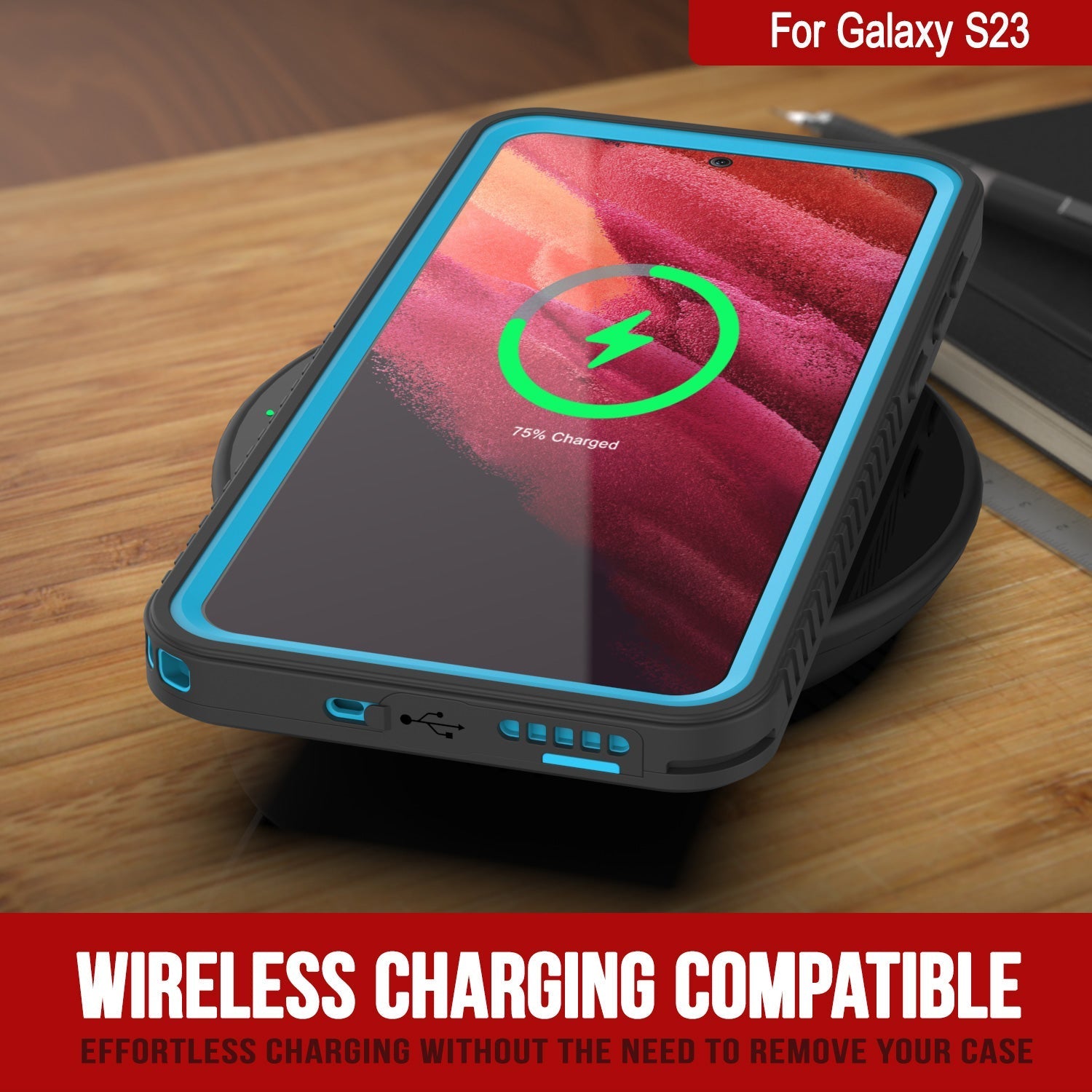 Galaxy S23 FE Water, Shock, Snow, dirt proof Extreme Series Slim Case [Light Blue]