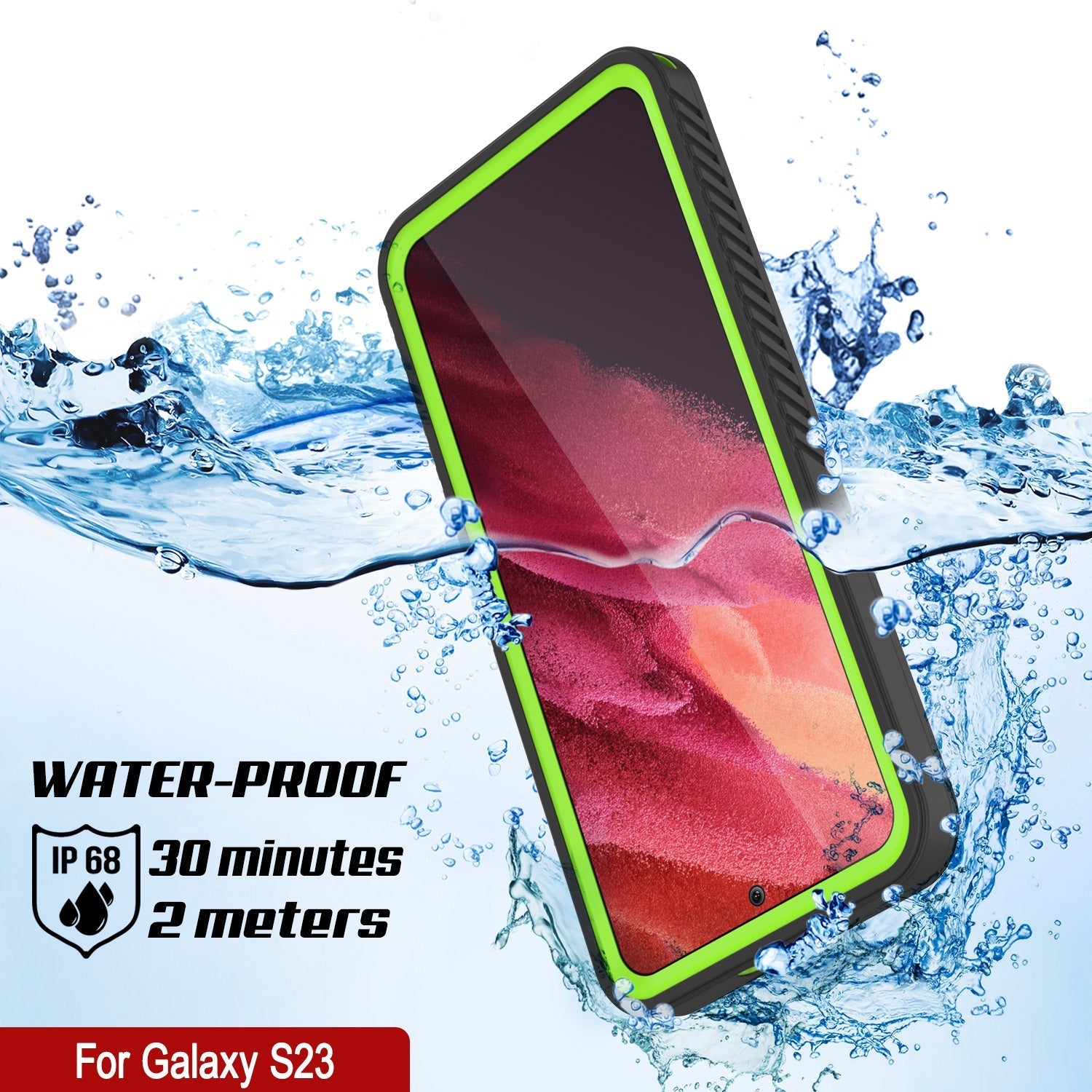 Galaxy S23 FE Water/ Shockproof [Extreme Series] Screen Protector Case [Light Green]